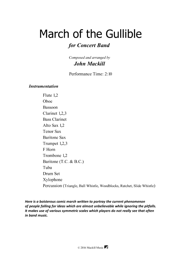 March of the Gullible