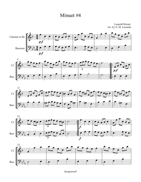 Minuet #4 (arr. Nick Lacanski)