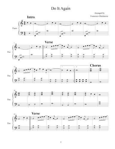 Do It Again (arr. Francesco Blackmore)