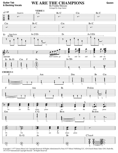 We Are The Champions (arr. Jorge Juarez)