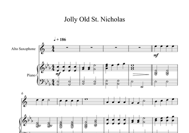 Jolly Old St. Nicholas (Alto Sax + Piano) (arr. Digital Book Music)