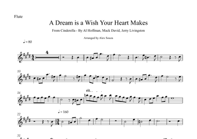 A Dream Is A Wish Your Heart Makes (arr. Alex Souza)