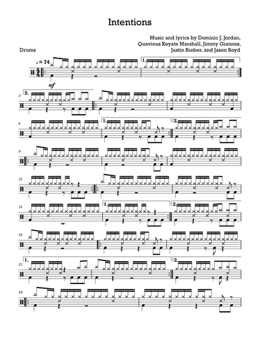 Intentions (arr. David Lartey)