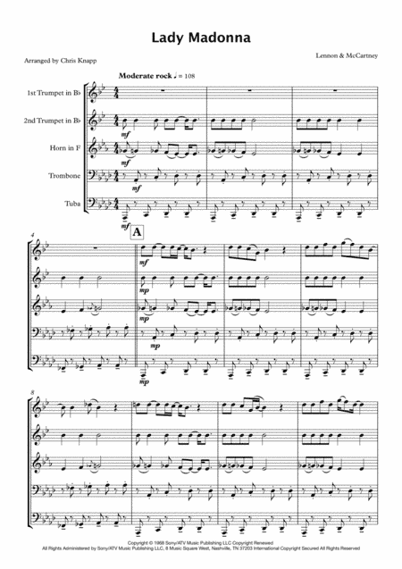Lady Madonna (arr. Chris Knapp)