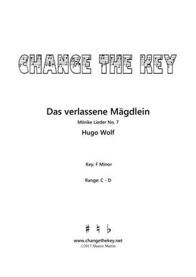 Das verlassene Magdlein - F Minor (arr. Change the Key)