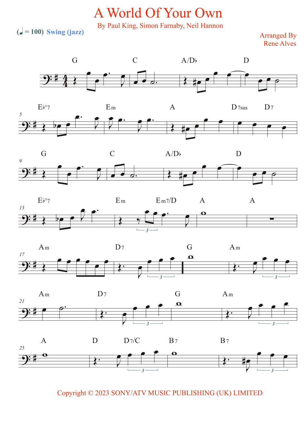 A World Of Your Own (arr. Rene Alves)