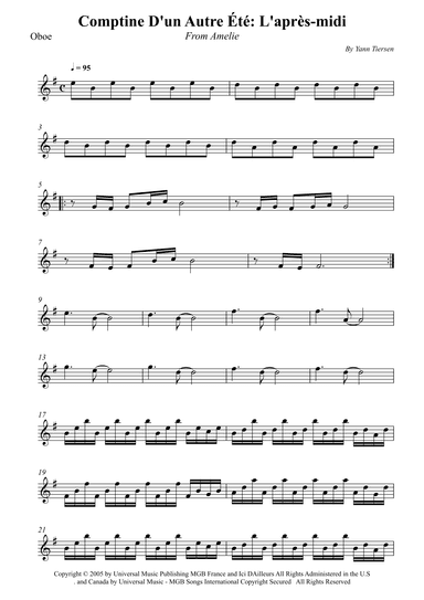 Comptine D'un Autre Été: L'après-midi (arr. Wesley S. SIlva)