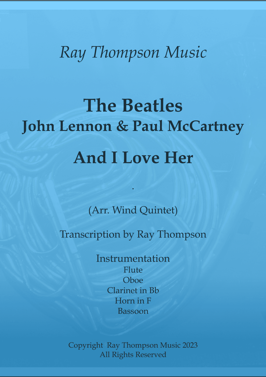 And I Love Her (arr. Ray Thompson)