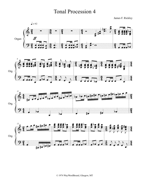 Tonal Procession 4 And So It Is