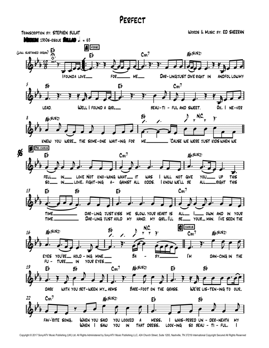 Perfect (arr. Stephen Bulat)