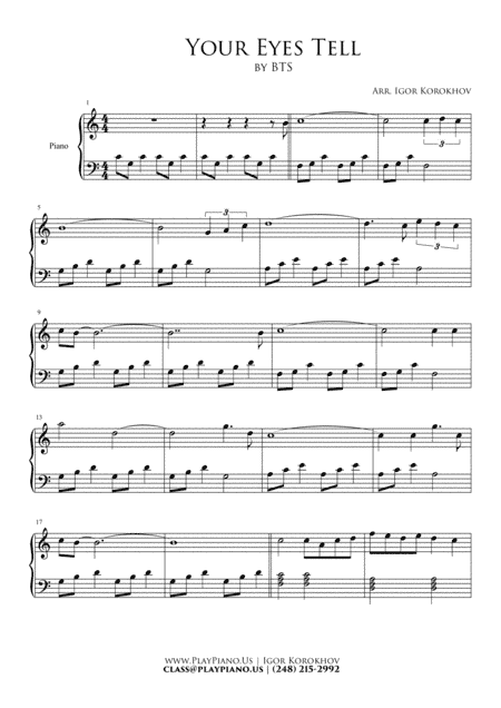 Your Eyes Tell (arr. Igor Korokhov)