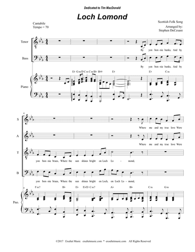 Loch Lomond (SATB) (arr. Stephen DeCesare)