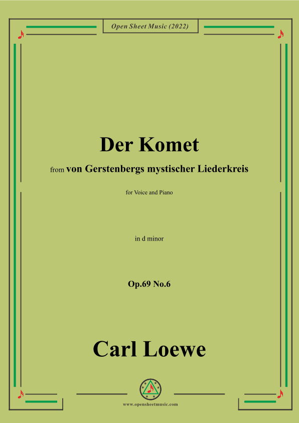 Loewe-Der Komet,Op.69 No.6,in d minor (arr. OSM Press)