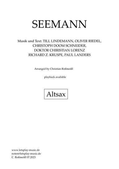 Seemann (arr. Christian Roßmeißl)