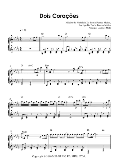Dois Coracoes (arr. Gabriel Melo)