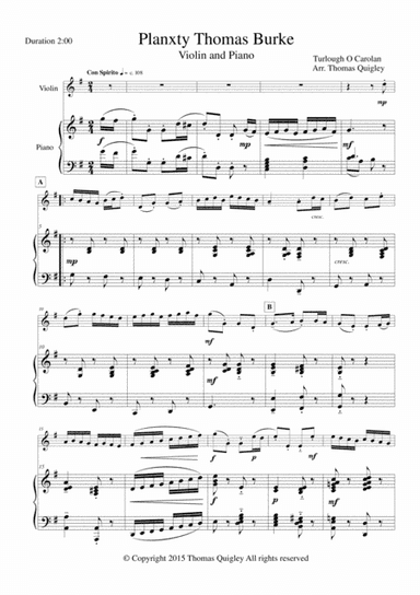 Planxty Thomas Burke (arr. Thomas Quigley)