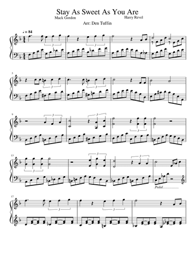 Stay As Sweet As You Are (arr. Den Tuffin)