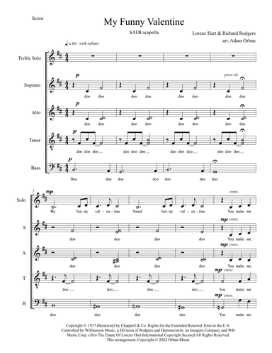 My Funny Valentine (arr. Adam Orban)