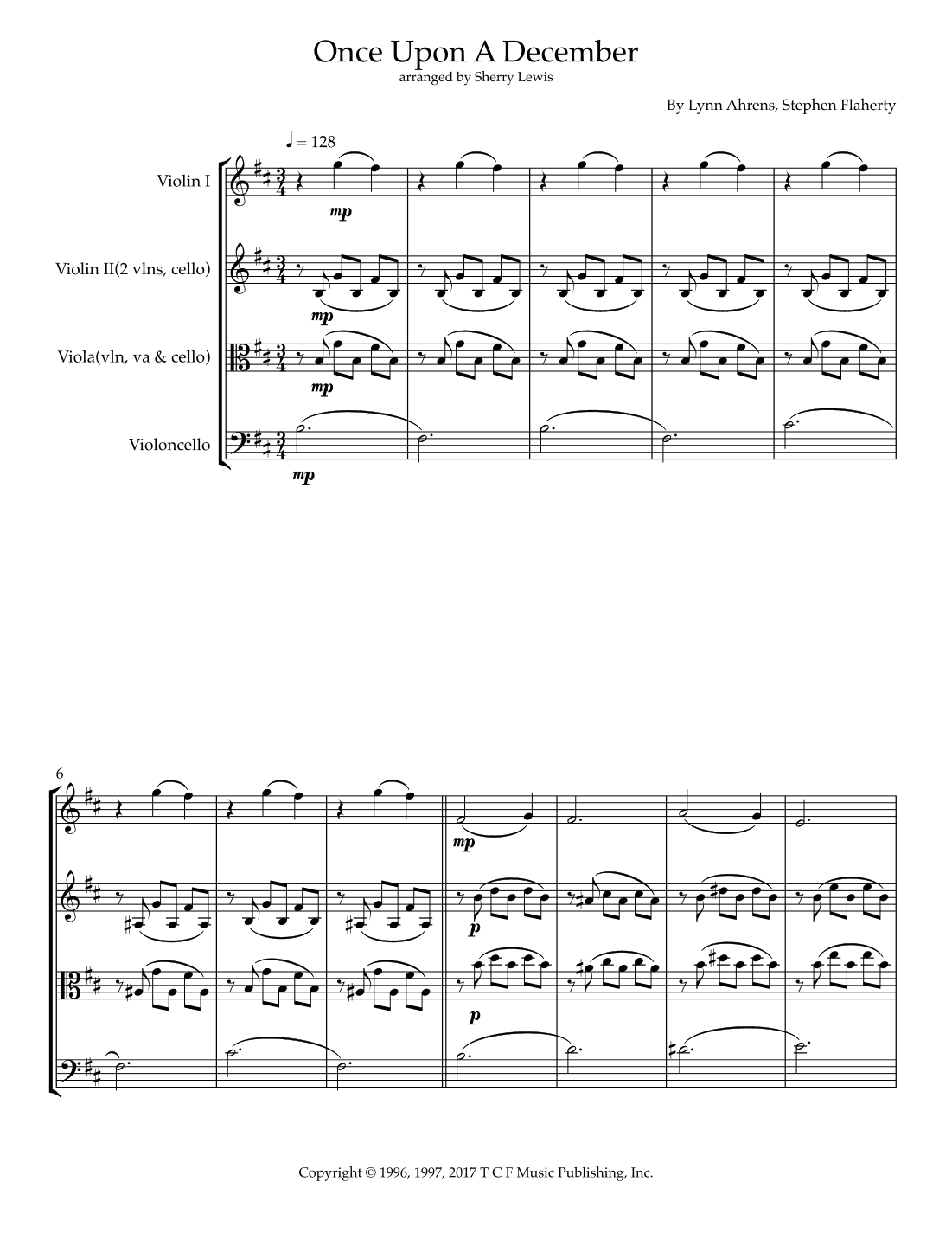 Once Upon A December (arr. Sherry Lewis)