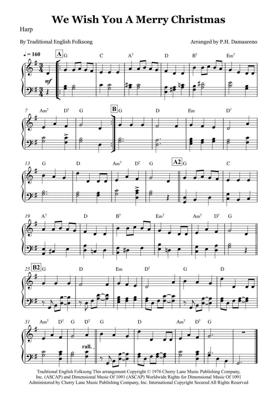 We Wish You A Merry Christmas (arr. P.H. Damasceno)