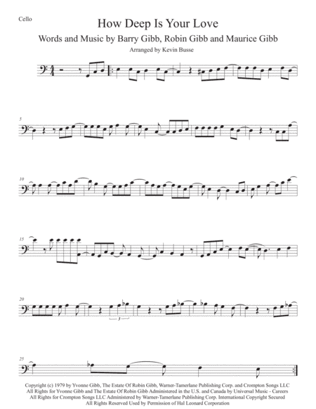 How Deep Is Your Love  from the Motion Picture SATURDAY NIGHT FEVER (arr. Kevin Busse)