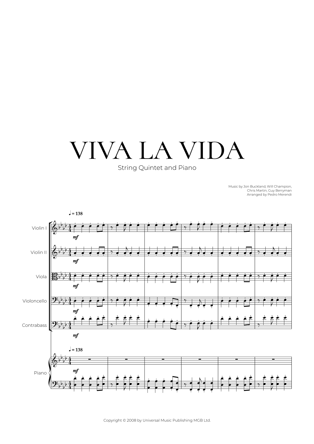 Viva La Vida (arr. Pedro Merendi)