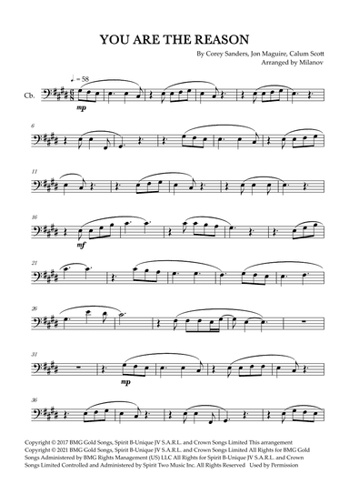 You Are The Reason (arr. Milanov)