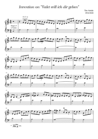 Invention on "Valet will ich dir geben" (arr. Tim Attride)