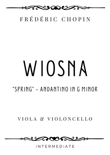Chopin - Andantino from Wiosna (Spring) in G Minor - Intermediate (arr. Piacere Music Sheets)