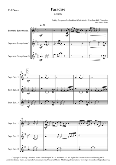 Paradise (arr. Fabio Britto)