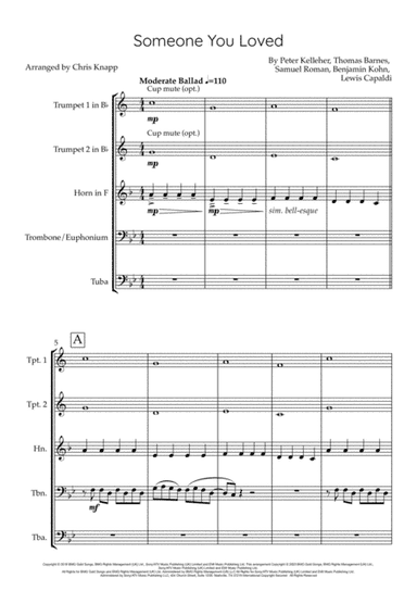 Someone You Loved (arr. Chris Knapp)
