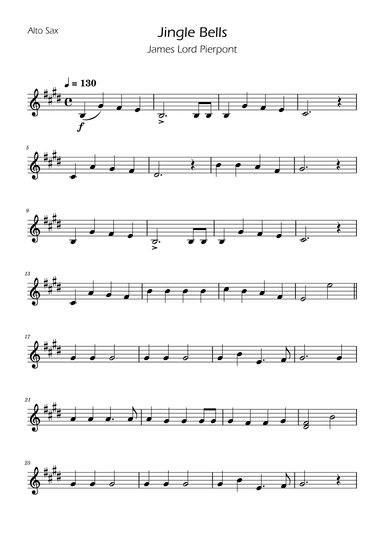 Jingle Bells - Alto Sax w/ Piano (arr. Ygor Nunes)