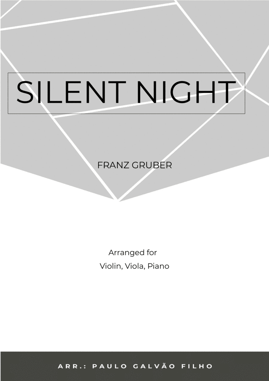 SILENT NIGHT - STRING PIANO TRIO (VIOLIN, VIOLA & PIANO) (arr. Paulo Galvao Filho)