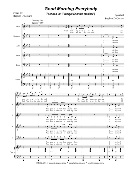 Good Morning Everybody (arr. Stephen DeCesare)