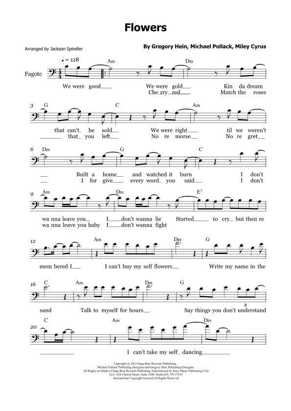 Flowers (arr. Jackson Spindler)