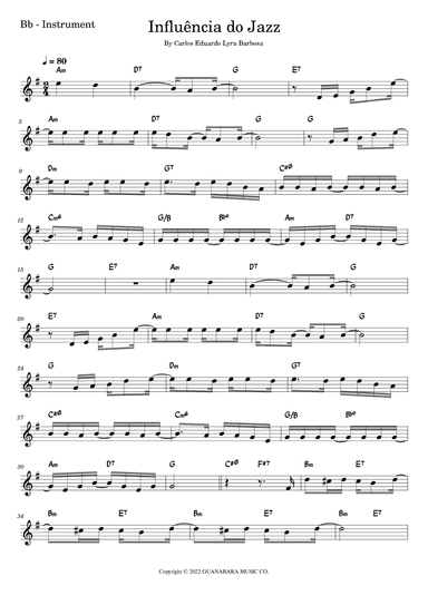 Influencia Do Jazz (arr. Fabio Eduardo de Oliveira)