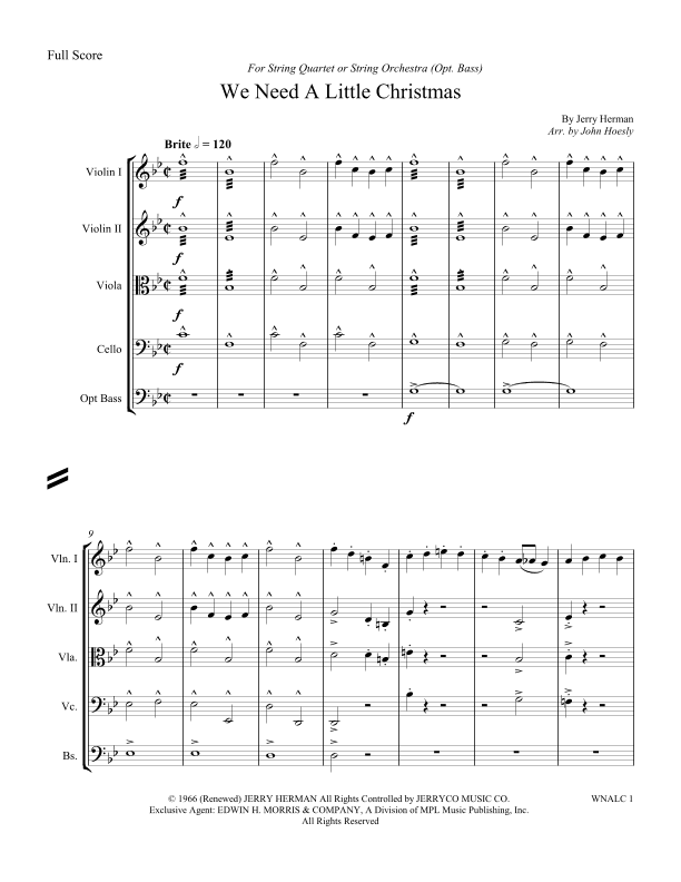 We Need A Little Christmas (arr. John Hoesly)