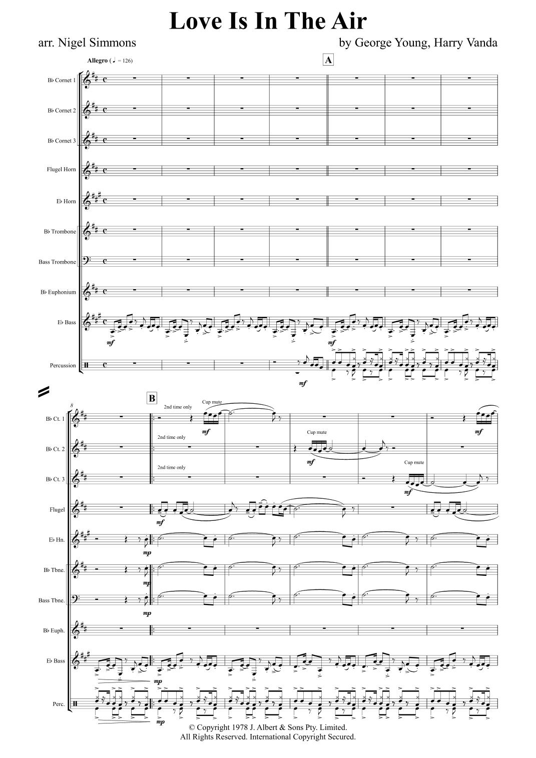 Love Is In The Air (arr. Nigel Simmons)