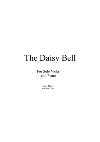 The Daisy Bell for Solo Viola and Piano (arr. Tim Curd)