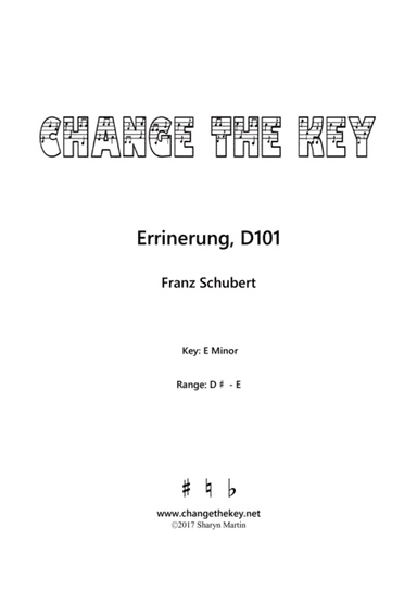 Errinerung, D101 - E Minor (arr. Change the Key)