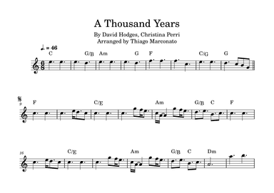 A Thousand Years (arr. Thiago Marconato)