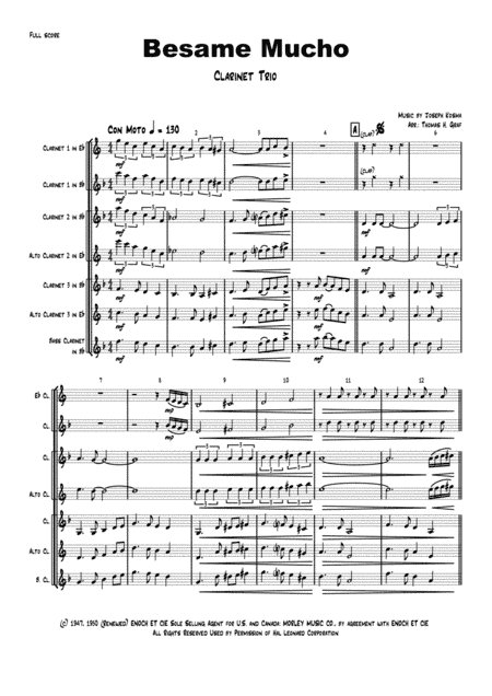 Besame Mucho (Kiss Me Much) (arr. Thomas H. Graf)