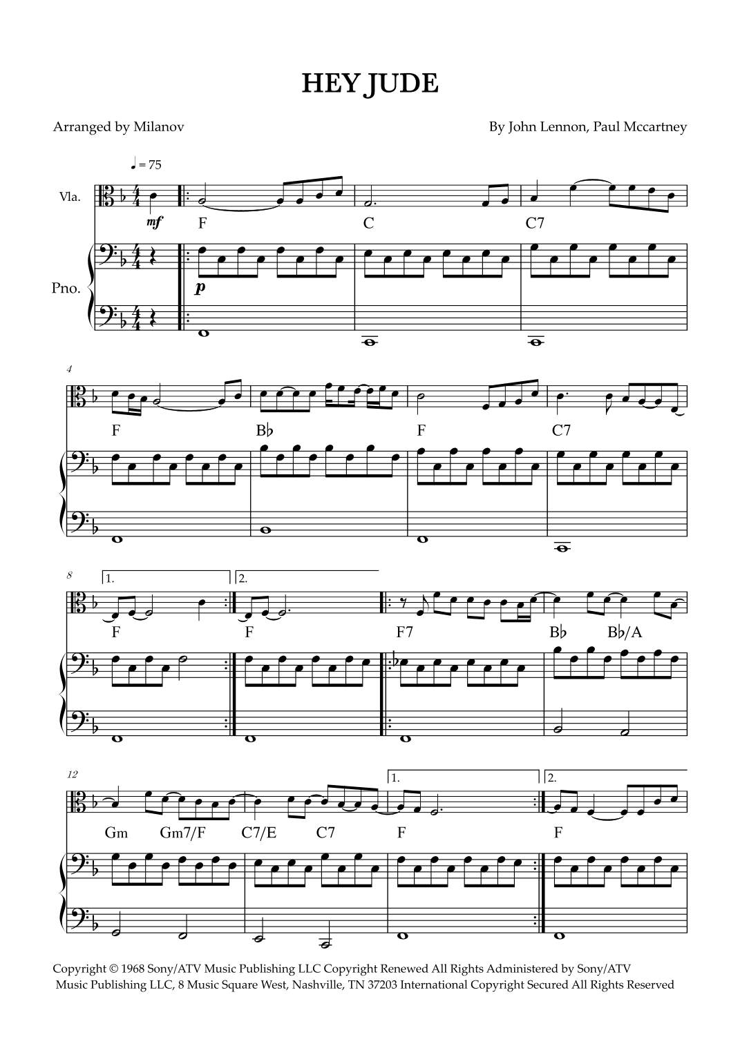 Hey Jude (arr. Milanov)