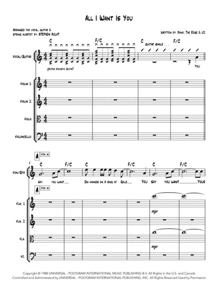 All I Want Is You (arr. Stephen Bulat)