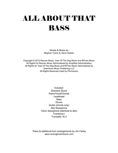 All About That Bass (arr. Jim Farley www.arrangementsone.com)