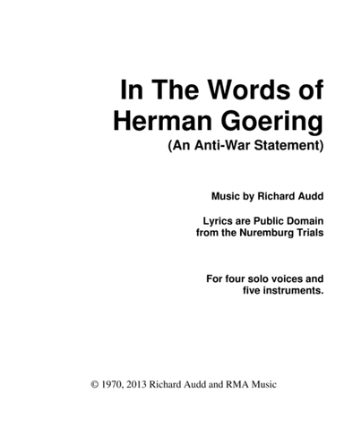 In The Words of Herman Goering