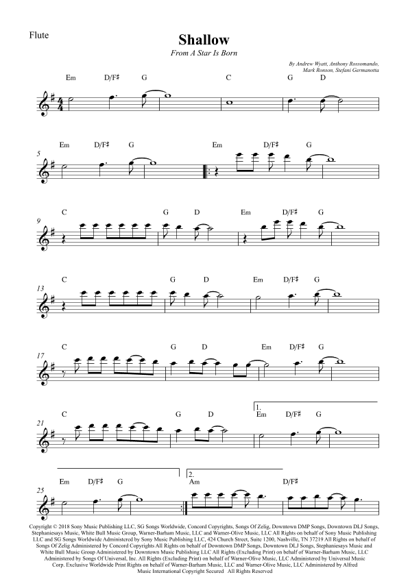 Shallow (arr. Wesley S. SIlva)