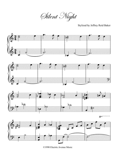 Silent Night Arr. Jeffrey Reid Baker in a contemporary piano style (arr. Jeffrey Reid Baker)