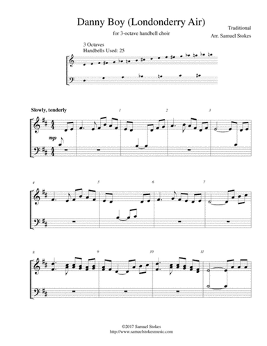 Danny Boy (Londonderry Air) - for 3-octave handbell choir (arr. Samuel Stokes)