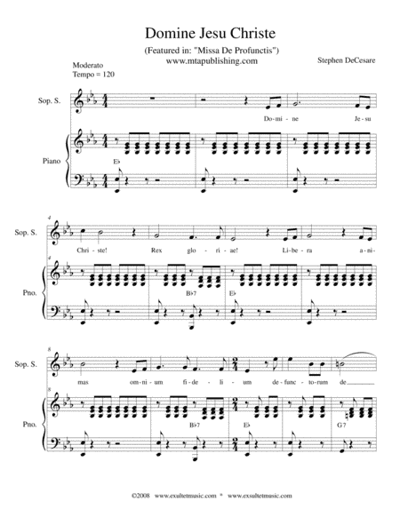 Domine Jesu Christe (from "Missa De Profunctis")